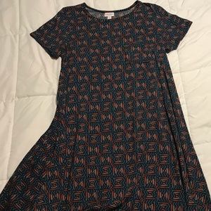 LulaRoe Carly geometric pattern dress